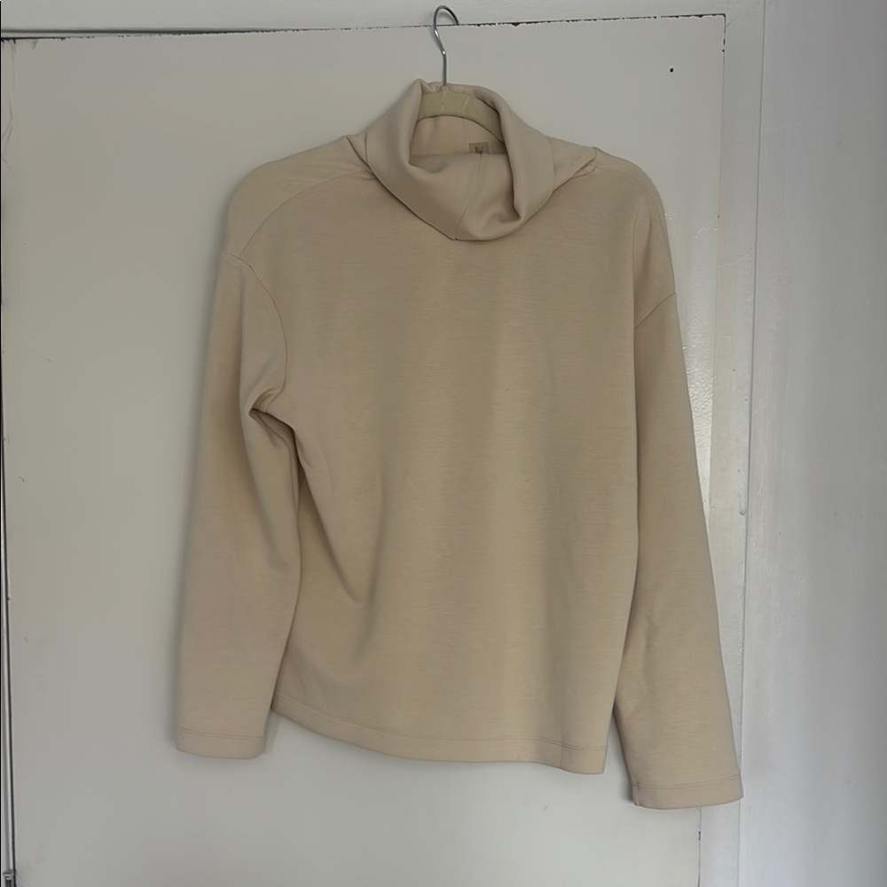 Outdoor Voices Cream Turtleneck Sweater